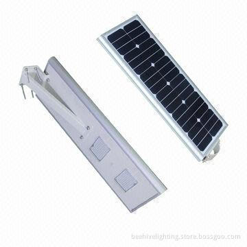 All-in-one solar street light, easy to install with motion sensor, 20W power with lithium battery